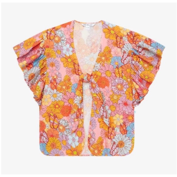 •NEW•Posh Peanut “Meadow” Ruffled Cover Up - Picture 1 of 5